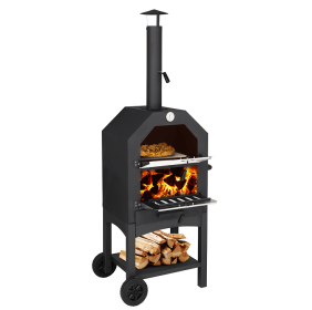 23540290 Independent carbon roast pizza oven, 12in pizza oven, with chimney and wheels pizza stone and pizza oven 23540290 Independent carbon roast pizza oven, 12in pizza oven, with chimney and wheels pizza stone and pizza oven